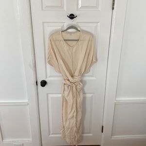 Gauzy cream-colored SUUNDAY tie-front dress